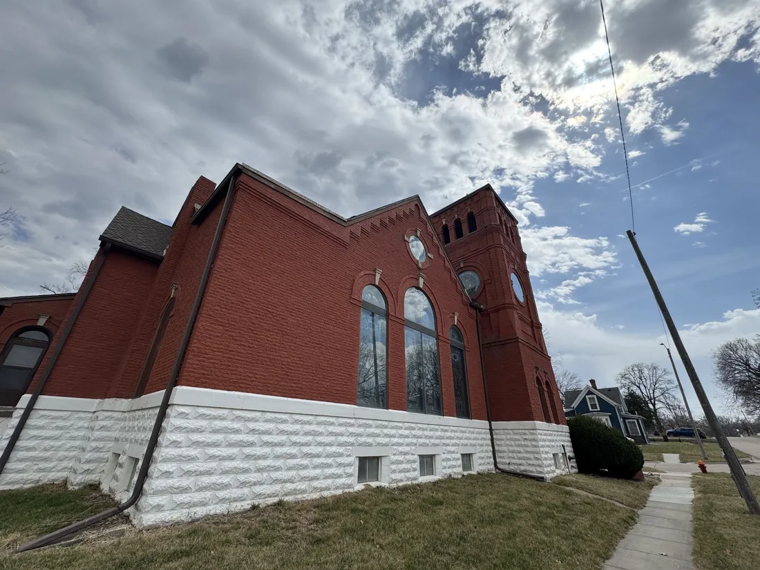 Historic Brick Church Exterior & Bell Tower — before