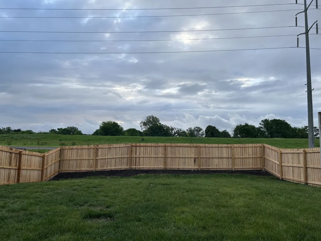 Cedar Privacy Fence — Stain & Seal — before