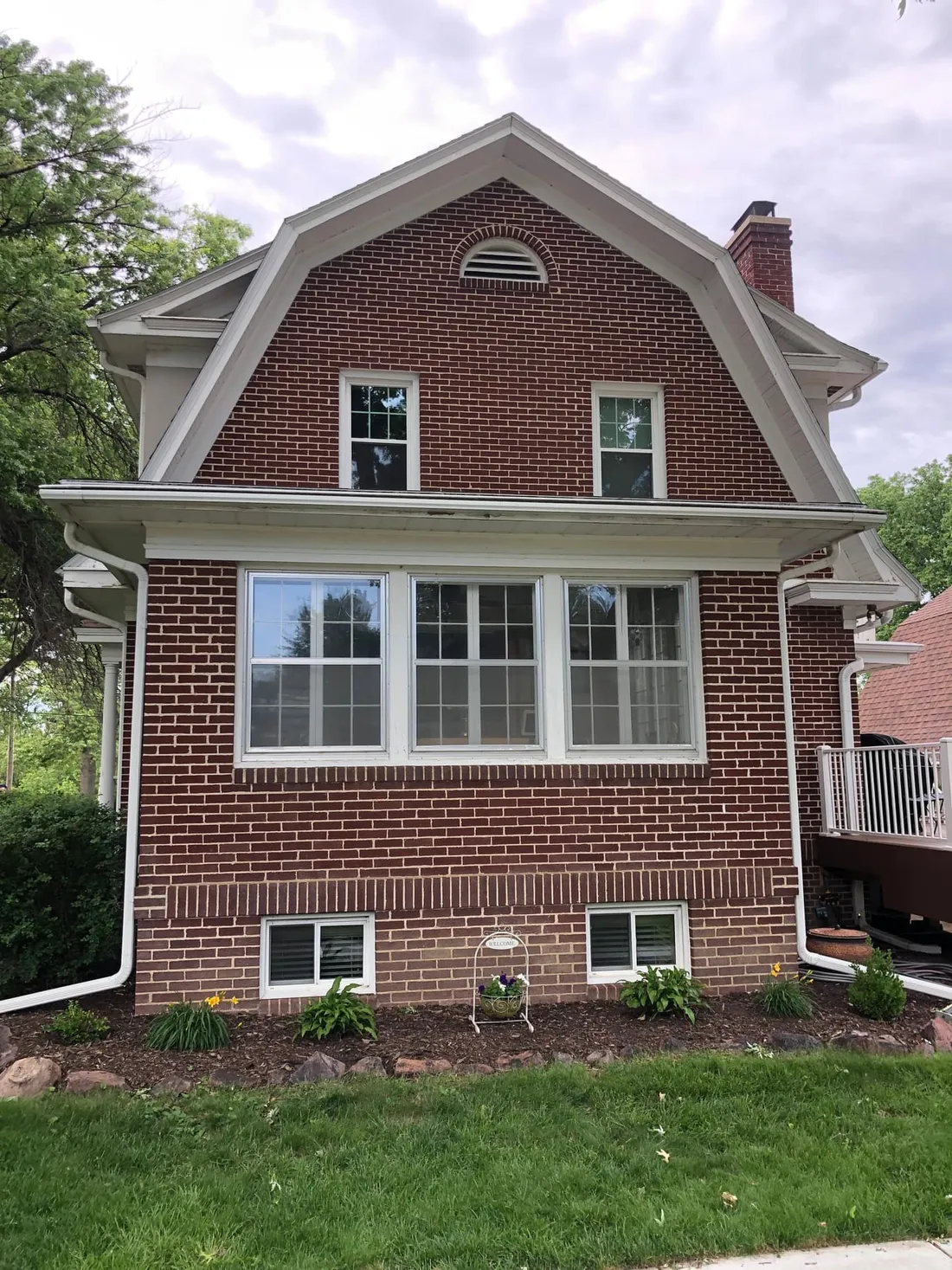 Brick Two-Story — Exterior Trim & Eaves — before