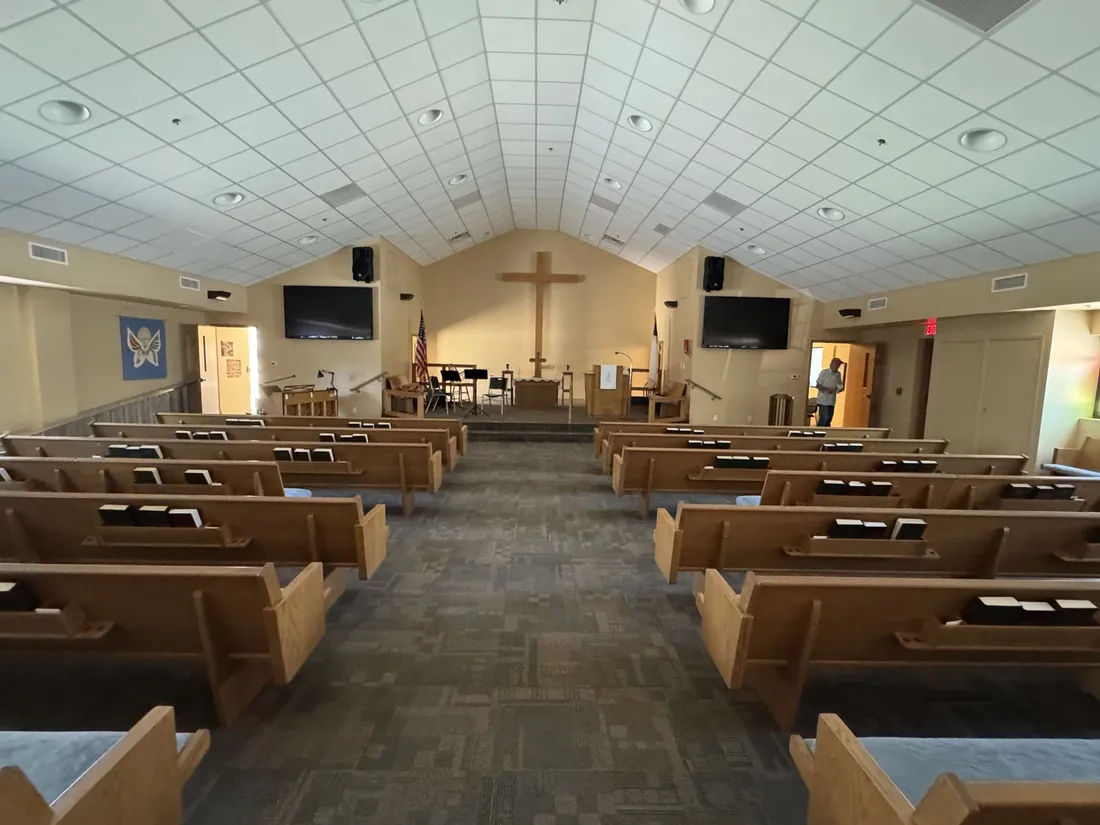 Church Sanctuary & Fellowship Hall Repaint — before