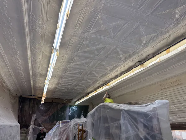 Historic Pressed-Tin Ceiling — Gift Shop — before, photo 1