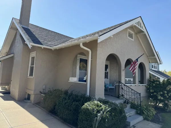 Stucco Bungalow — Exterior Trim Refresh — before, photo 1