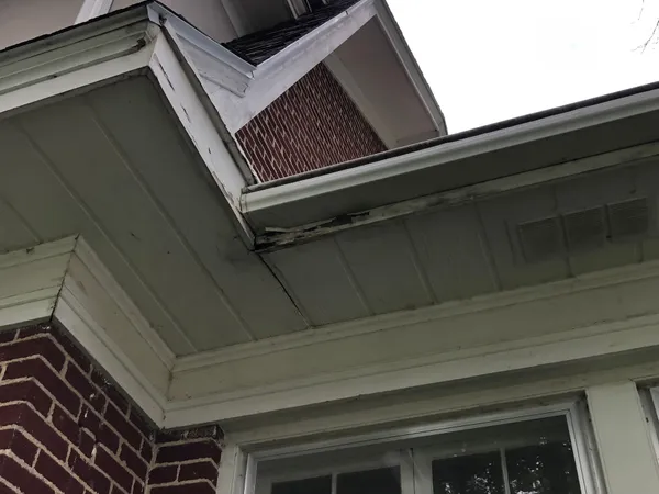 Brick Two-Story — Exterior Trim & Eaves — before, photo 1