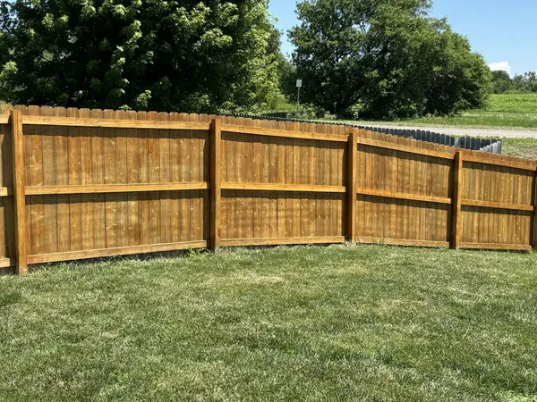 Cedar Privacy Fence — Stain & Seal — before, photo 1