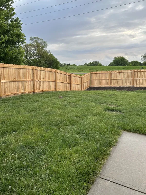 Cedar Privacy Fence — Stain & Seal — before, photo 2