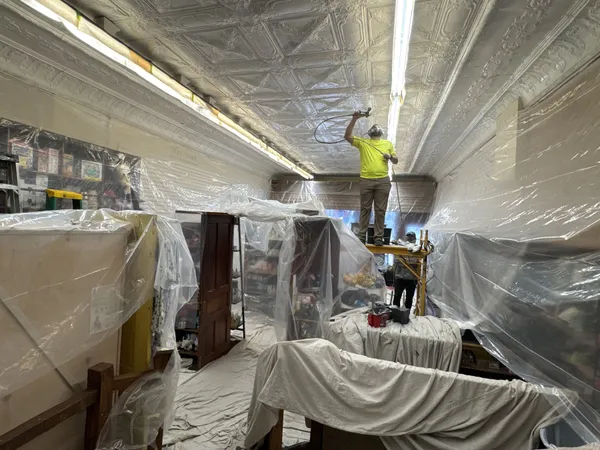 Historic Pressed-Tin Ceiling — Gift Shop — before, photo 2